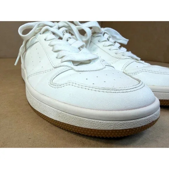 J. Crew White Leather Court City Tour Sneakers (Gum Sole) Preppy, Casual Size 8 - Picture 3 of 15